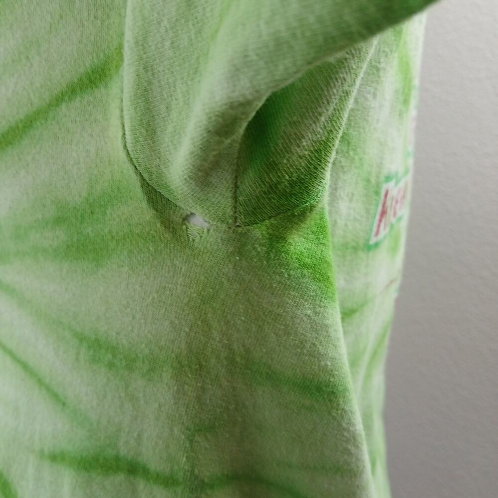 Uncle Sam's Sandwich Bar Pittsburgh Green Tie-dye T-shirt L distressed worn - Picture 9 of 14